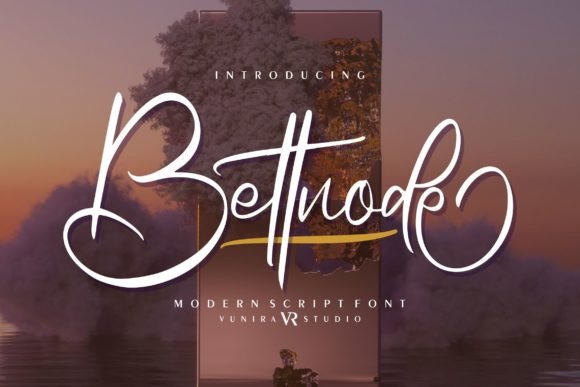Bettnode: A Modern Script Font for Editorial Elegance