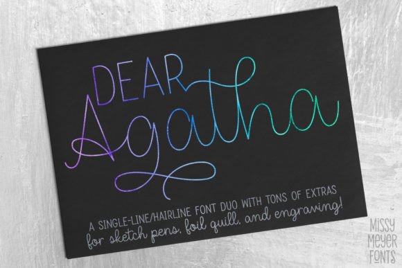 Dear Agatha Single Line for Small Business Branding