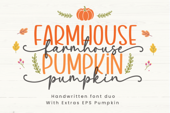 Farmhouse Pumpkin: A Cozy Script Font for Autumn Design