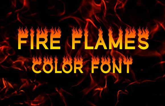 Fire Flames Font for Editorial Design
