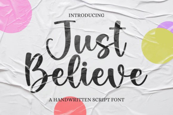Just Believe: A Handwritten Font for Editorial Elegance