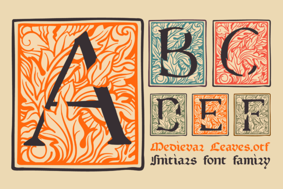 Medieval Leaves Font for Web Design