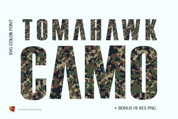 Tomahawk Camo Font for Bold Digital Designs