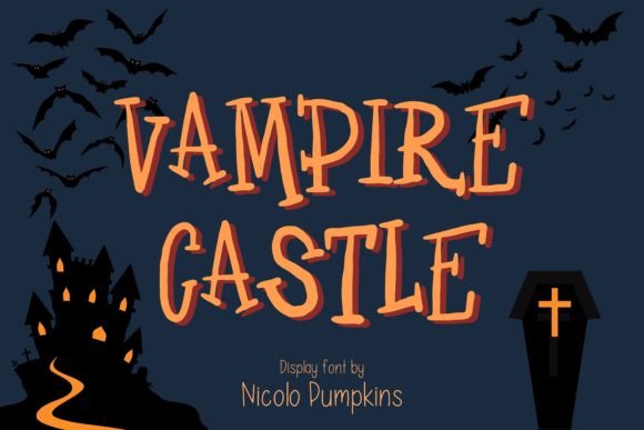 Vampire Castle Font for Halloween Web Design